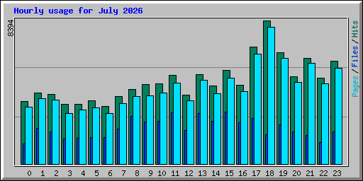 Hourly usage for July 2026
