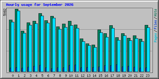 Hourly usage for September 2026